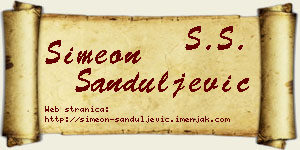 Simeon Sanduljević vizit kartica